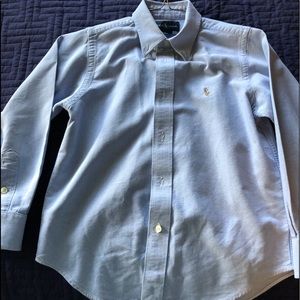 Boys Ralph Lauren Polo blue oxford shirt. Size 6.